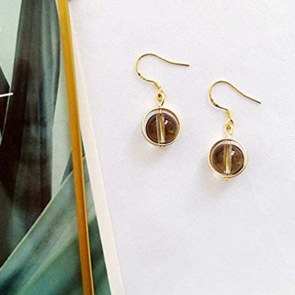 Ensphered Bead Drop Dangle Earrings